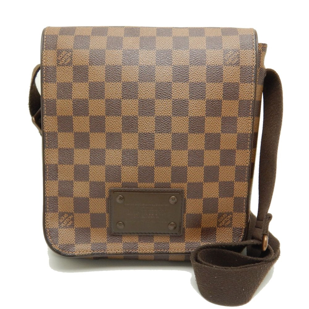 Louis Vuitton Damier Brooklyn PM Ebene Diagonal Shoulder Brown