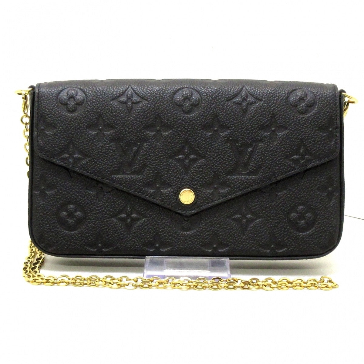 Louis Vuitton Pochette Felicie Wallet Noir Monogram Empreinte Leather