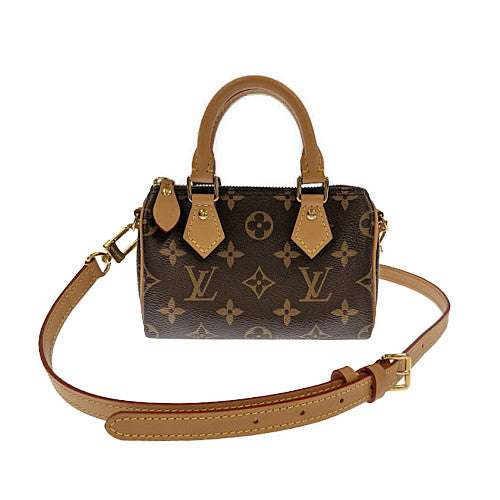 Louis Vuitton Nano Speedy  Monogram Leather Brown