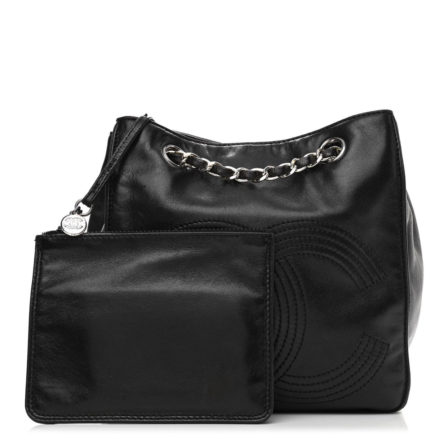 Lambskin CC Shoulder Bag Black
