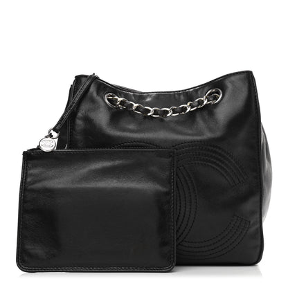 Lambskin CC Shoulder Bag Black