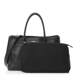 Calfskin Cerf Executive Shopper Tote Black