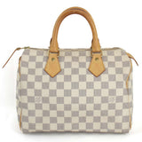 Louis Vuitton Speedy 25 Handbag Damier Azur Canvas Damier Azur