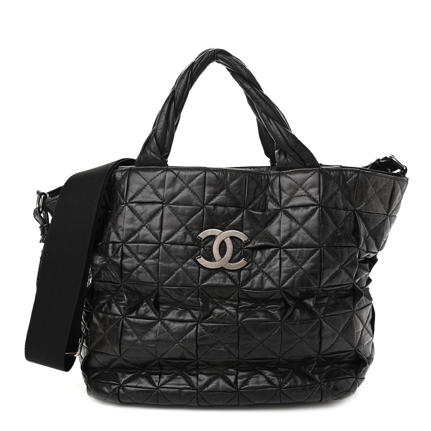 Aged Calfskin CC Tote Black