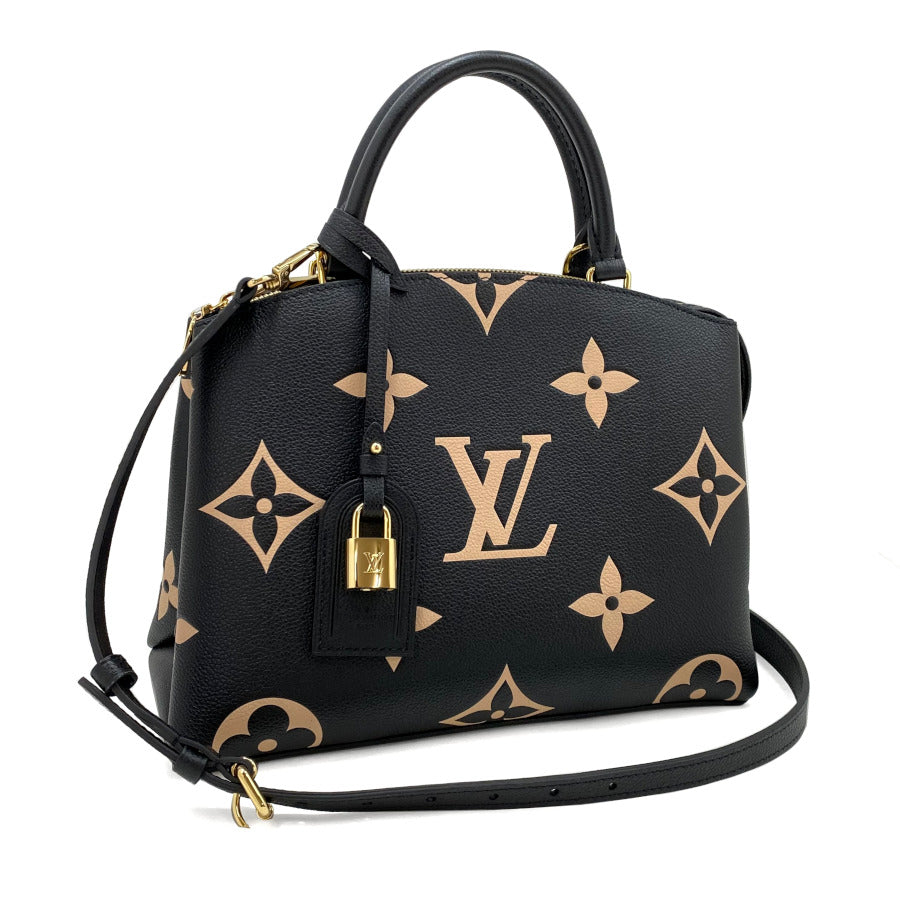 Louis Vuitton Petit Palais PM Handbag Shoulder Bag Monogram Black