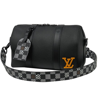 Louis Vuitton City Keepall Damier Distorted Shoulder Bag Leather Noir Black