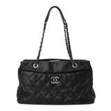 Calfskin Medium Stitch It Tote Black