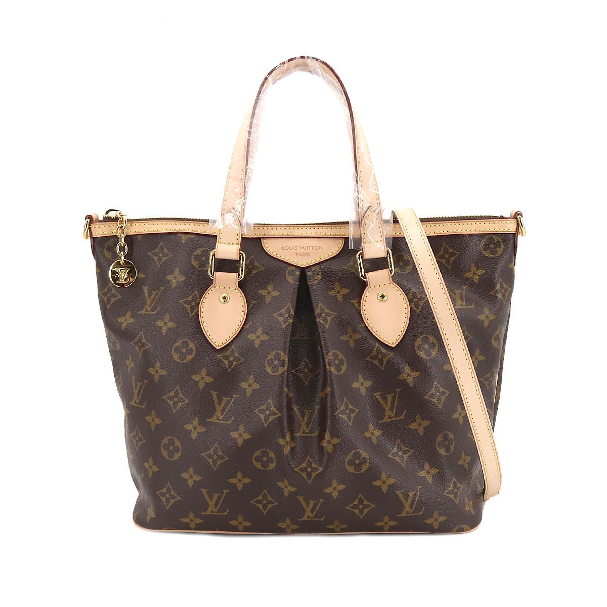 Louis Vuitton Monogram Palermo PM 2 Way Tote Shoulder Bag Brown