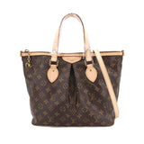 Louis Vuitton Monogram Palermo PM 2 Way Tote Shoulder Bag Brown