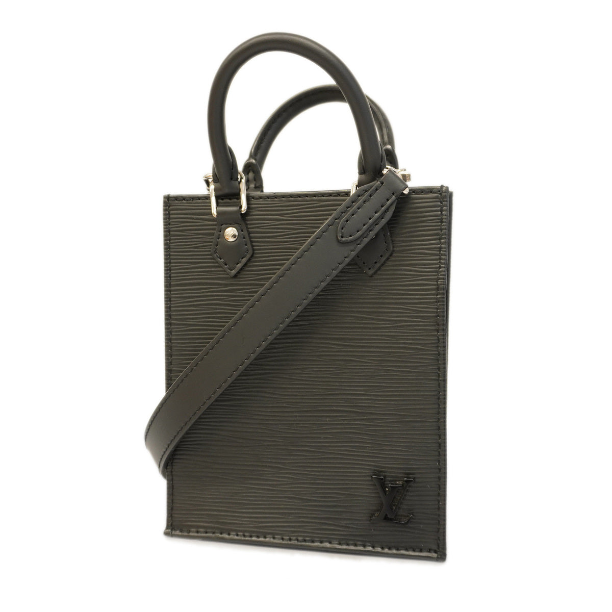 Louis Vuitton Shoulder Bag Epi Petite Sac Plat Noir Black