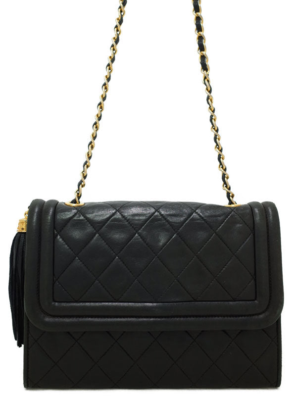 Chanel Matelasse Chain Shoulder Bag Black