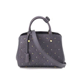 Louis Vuitton Emplant Montaigne BB Shoulder Bag Leather Silver Studs Black