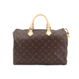 Louis Vuitton Monogram Speedy 35 Hand Bag Brown