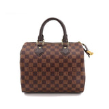 Louis Vuitton Damier Speedy 25 Hand Bag Ebene Brown Gold Hardware