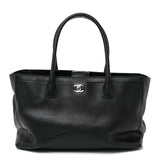 Calfskin Cerf Executive Shopper Tote Black