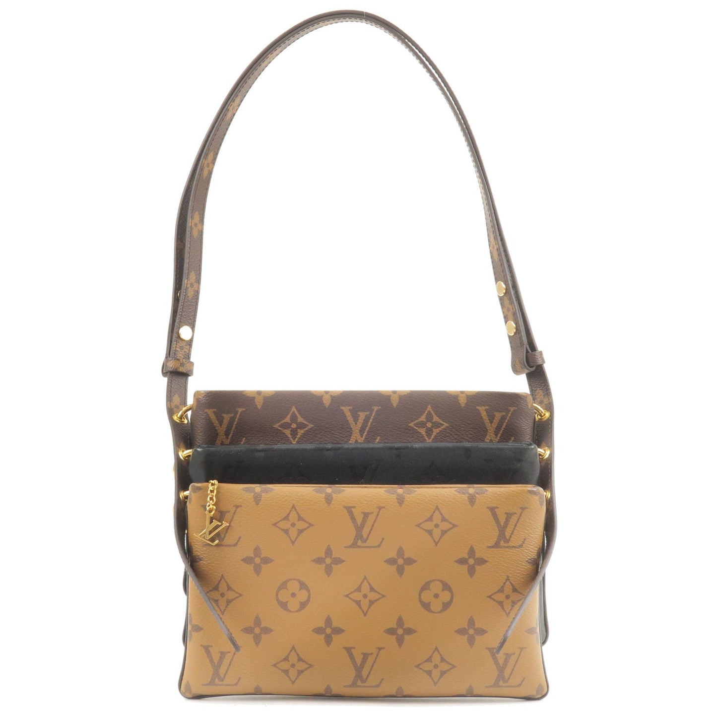 Louis Vuitton Monogram Reverse Pochette LV3 Shoulder Bag