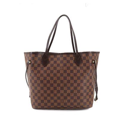 Louis Vuitton Damier Neverfull MM Tote Bag Ebene Cerise Brown Gold