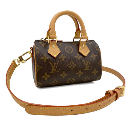 Louis Vuitton Shoulder Bag Nano Speedy Monogram Brown