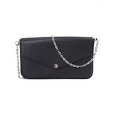 Louis Vuitton Epi Pochette Felicie Chain Wallet Leather Noir Black