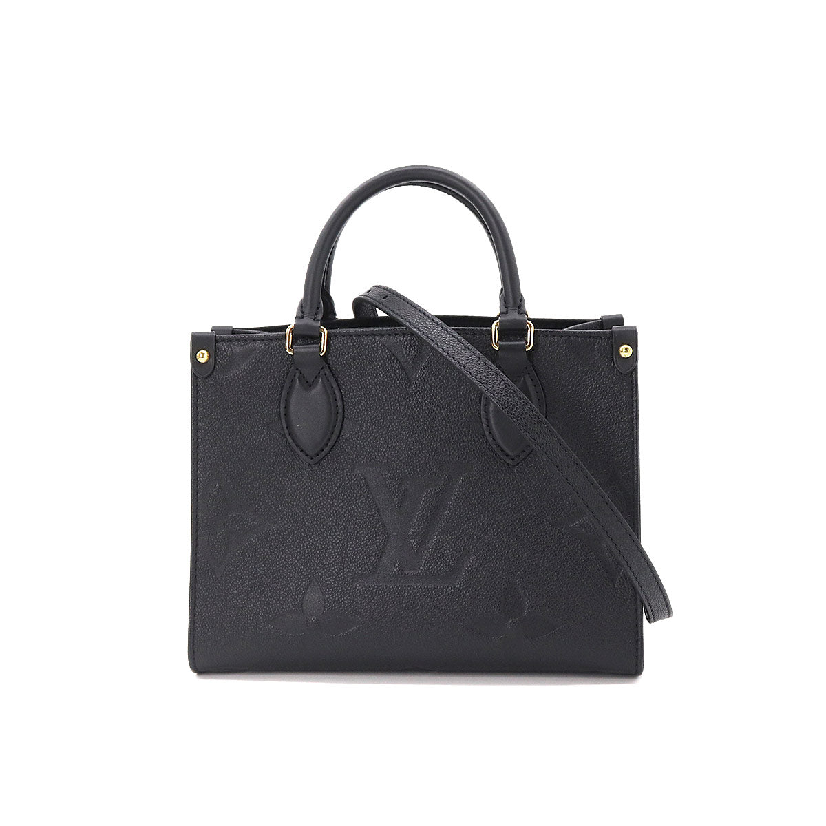 Louis Vuitton Monogram Emplant Onthego PM 2 Way Tote Shoulder Bag Noir