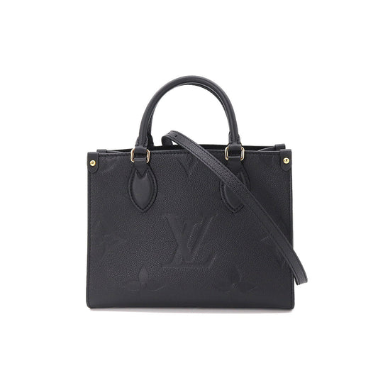 Louis Vuitton Monogram Emplant Onthego PM 2 Way Tote Shoulder Bag Noir