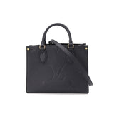 Louis Vuitton Monogram Emplant Onthego PM 2 Way Tote Shoulder Bag Noir