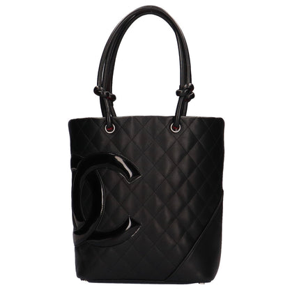 Chanel Pm Cambon Tote Bag Lambskin Black