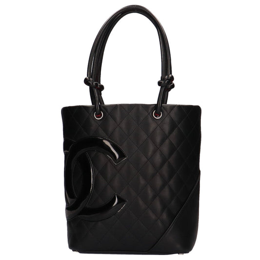 Chanel Pm Cambon Tote Bag Lambskin Black