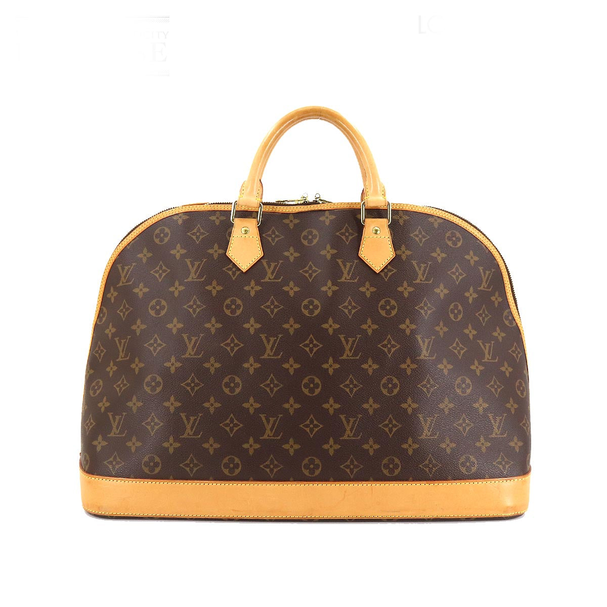 Louis Vuitton Monogram Alma Voyage MM Boston Bag Brown