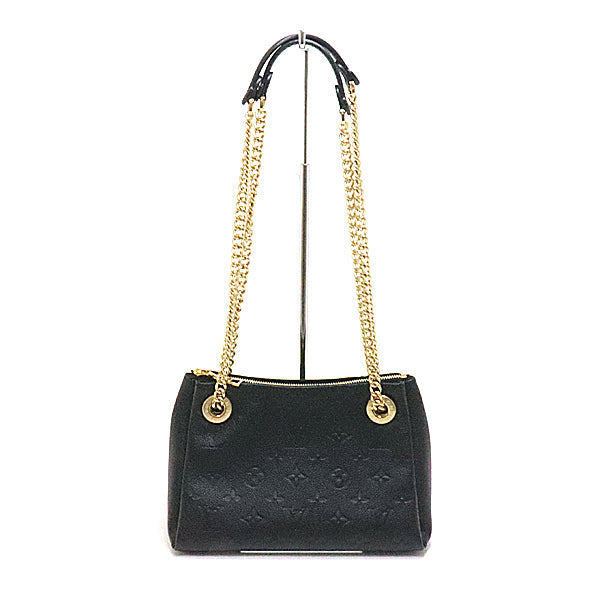 Louis Vuitton BB 2 Way Chain Shoulder Bag Noir Monogram Implant Leather