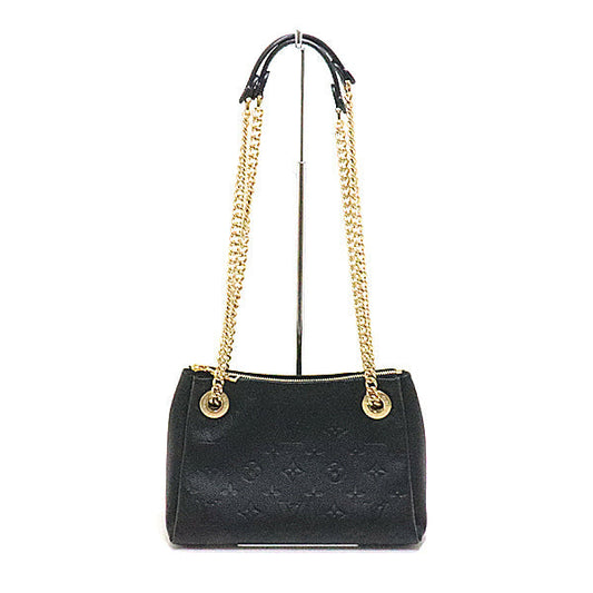 Louis Vuitton BB 2 Way Chain Shoulder Bag Noir Monogram Implant Leather