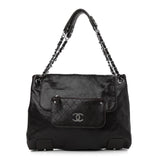 Caviar Pocket In The City Tote Dark Brown