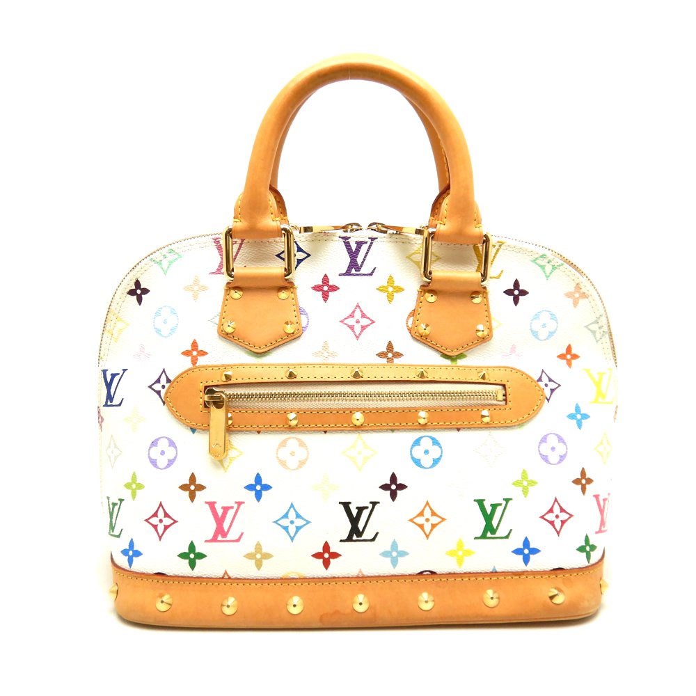 Louis Vuitton Multicolor Alma Bron Handbag White