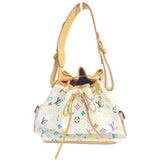 Louis Vuitton Bucket Noe Drawstring Multicolor Canvas Shoulder Bag White