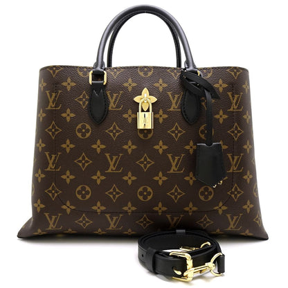 Louis Vuitton Monogram Flower Tote Noir 2WAY Bag