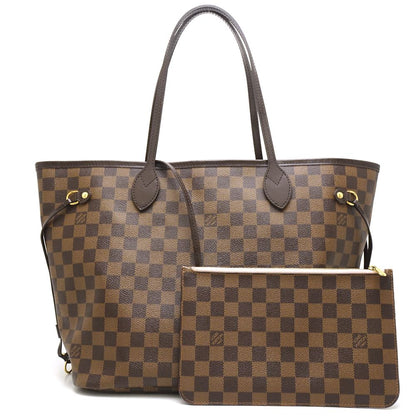 Louis Vuitton Damier Neverfull MM Rose Ballerine Tote Bag Brown