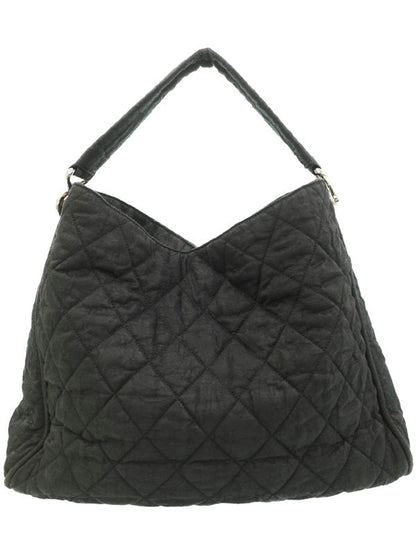 Chanel Matelasse Semi-Shoulder Bag Black Gray
