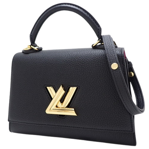 Louis Vuitton Twist One Handle PM Shoulder Taurillon Leather Noir Black
