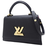 Louis Vuitton Twist One Handle PM Shoulder Taurillon Leather Noir Black