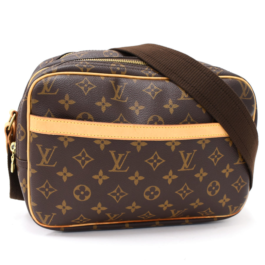 Louis Vuitton Reporter PM Shoulder Bag Monogram Brown