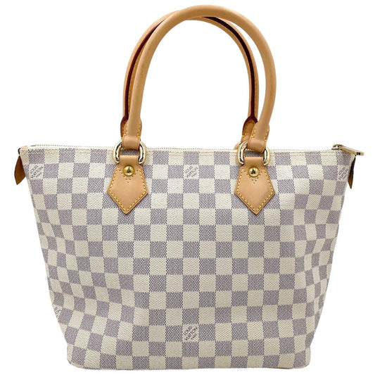 Louis Vuitton Tote Bag Damier Azur Saleya PM Handbag White Bag