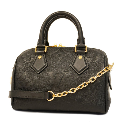 Louis Vuitton Monogram Implant Speedy Bandouliere 20 Noir Black