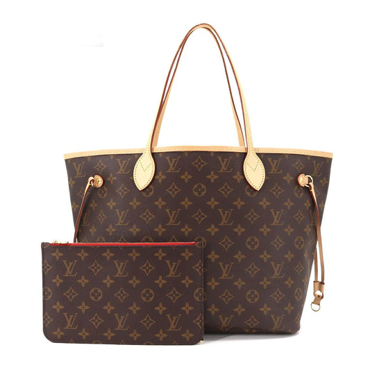 Louis Vuitton Monogram Neverfull MM Tote Bag Brown
