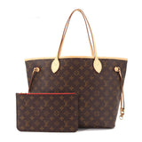 Louis Vuitton Monogram Neverfull MM Tote Bag Brown