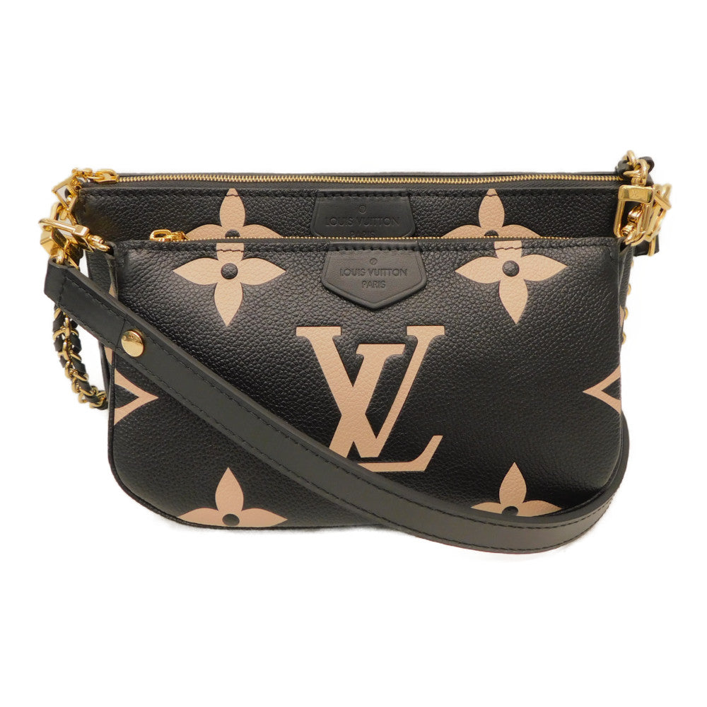 Louis Vuitton Multi Pochette Accessoire Monogram Emplant Black