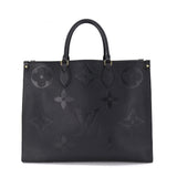 Louis Vuitton Monogram Implant Onthego GM 2 Way Tote Shoulder Bag Noir