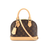 Louis Vuitton Monogram Alma BB 2 Way Hand Shoulder Bag Brown