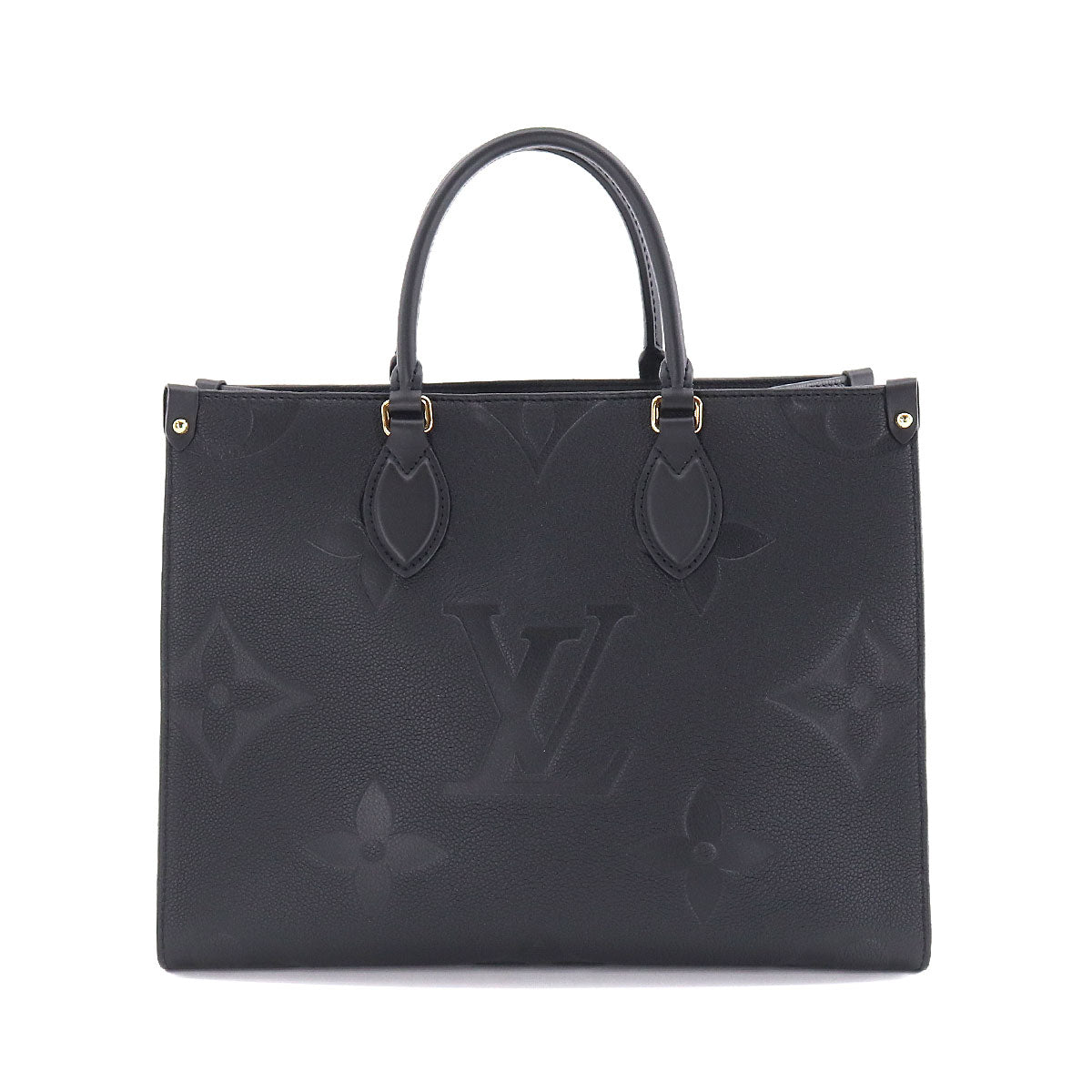 Louis Vuitton Monogram Emplant Onthego MM 2 Way Tote Shoulder Bag Noir