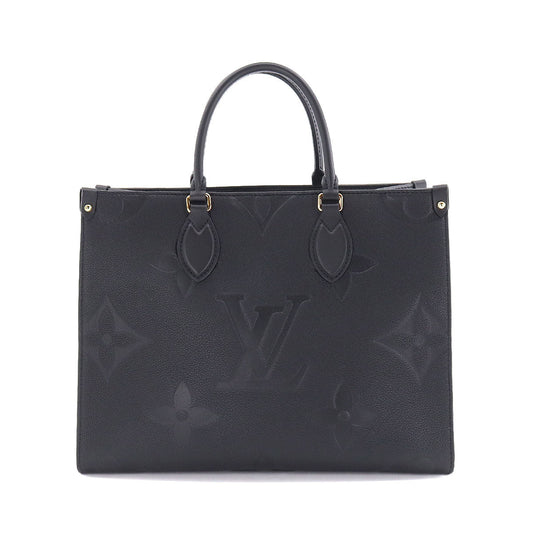 Louis Vuitton Monogram Emplant Onthego MM 2 Way Tote Shoulder Bag Noir
