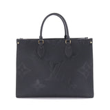 Louis Vuitton Monogram Emplant Onthego MM 2 Way Tote Shoulder Bag Noir